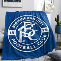 Birmingham City FC Spausduota flanelinė antklodė, minkštas pledas miegamojo sofai, skalbiama, futbolo gerbėjų atributika, puiki dovana. 80cm x 120cm white