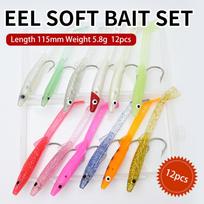 12pcs PVC Soft Lure Soft Artificial Bait New Fishing Lures  Sea Fishing 12PCS