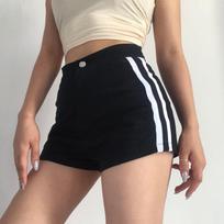 FGHJ Women's Fashion Color Splicing Sweatpants Sexy Slim Hot Pants Summer Casual High Waist Sports Shorts S juoda