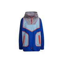 Adidas X Stella McCartney Collaboration Half-Zip Hooded Long Sleeve Jacket Women Jackets Blue HA6023 XS