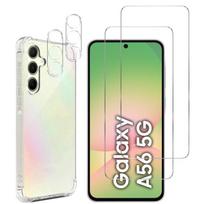 Shockproof Case for Samsung Galaxy A56 5G and 2 Tempered Glass Screen Protectors and 2 Camera Protectors Phonillico® skaidri