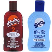 Malibu tanning oil SPF2 200ml + balm after tanning 200ml