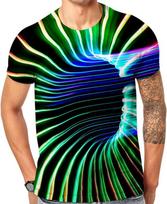 Novelty Optical Illusion Trippy T-Shirt Unisex Funny Psychedelic Short Sleeve 3D Printed Colorful Graphic Tees XXL