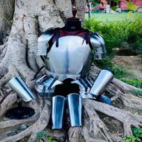 Medieval Steel Half Armor Suit  Battle-Ready Cuirass  Leg Guards  LARP Cosplay Armor Knight Costume Collectible Best Gift For Him