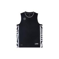 Li-Ning Wade Series Letter Print Round Neck Basketball Vest Men tops Black White AAYS271-2 M
