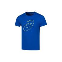 Asics Knitted Pullover Dopamine Print Fashion Sports Breathable Running Crew Neck Short Sleeve T-Shirt Men T-Shirts Blue 2011C856-400 M