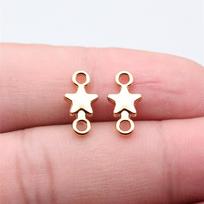 Charms Star Pentagram Pendants Minimalist Jewelry Components QC121 A34-40pcs-15x7mm