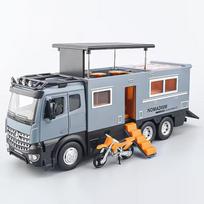 1:18 Benz Arocs Nomadism Navigator F Kemperis Lietas Metalinis Modelinis Automobilis Namų Madingi Papuošalai & Kompiuterio Darbalaukio Dekoracija Gimtadienio Žaislas mėlyna