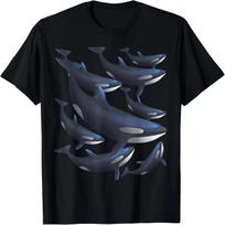 Killer Whale Oceanic Dolphin Sea Marine Mammal Orcas T-Shirt S įvairiaspalvis