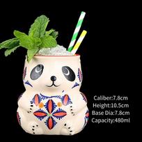 Creative Hawaiian Tiki Ceramic Cup Personalized Bar Animal Cocktail Beer Tiki Cup Cute Panda Wine Cup Bar Tool Wine Glasses 401-500ml