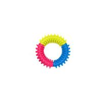 CAWAYI KENNEL TPR Rubber Thorn Ring Toy Rainbow Color Chew Toys for Small Large Dogs Pet Puppy Grinding Teeth Toy Supplies D9230