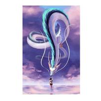 Japonijos anime filmas „Svaigintas“ Plakatas Drobės paveikslas Baltasis drakonas Ogino Chihiro Sienos menas Gyvenamasis kambarys Namų dekoravimas Cuadros 20x30cm