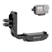 For DJI Osmo Action 5 Pro / 4 PULUZ Vertical Horizontal Shooting Quick Release Metal Magnetic L Bracket (Black) juoda