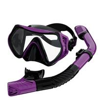 HD Anti-Fog Snorkel Mask Combo violetinė