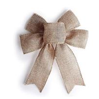 3pcs Rustic Jute Bows Burlap Wreaths Bows Christmas Tree Topper for Wedding Holiday Birthday Party Decoration auksas