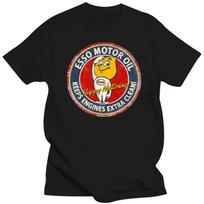 Esso Logo Retro Gas Oil T-Shirt - Men's Summer Cotton Graphic Tee S įvairiaspalvis