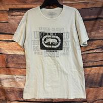 Ecko Unltd. Men's Cream Large Graphic Print 100% Cotton Crew Neck Raised Unisex T-Shirt S
