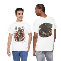 King Playing Card Design T-Shirt | Poker Aces & Dice Graphic Tee 2XL