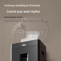 Deli High-Security Cross-Cut Paper Shredder CN plug (adapter included)