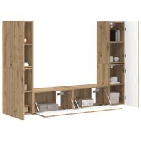 TV Cabinet Set 6 pcs Artisan Oak Wood Based Material