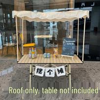 Folding Vending Cart with Sunshade for Street and Night Market Use