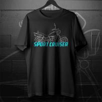 Black men's and women's T-shirt For CFMoto V5 Sport Cruiser (CF250T-5)- Motorcycle S