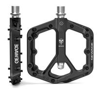 GEWAGE MTB Bike Pedal Nylon Material 2 DU Widen Anti-slip Lightweight Bicycle Pedals Pedal juoda