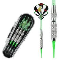 Official Genuin Professional Strue PVC Sports Darts 3pcs Box Set Durable Eco-Friendly Indoor Dart for Dartboard Game žalia