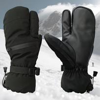 Winter Snowboard Ski Gloves Waterproof Warm Windproof Polyester Drawstring Closure Thermal Insulated for Men Women M juoda