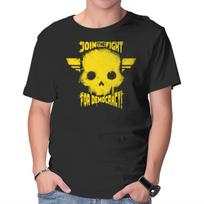 Unisex Crew Neck T-Shirt Join The Fight Democracy Graphic Short Sleeve Casual Tee M