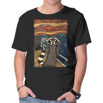 Unisex Crew Neck T-Shirt The Scream Graphic Short Sleeve Casual Tee S