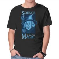 Unisex Crew Neck T-Shirt Science Is The Real Magic Graphic Short Sleeve Casual Tee XXXXL