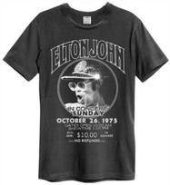 Amplified Elton John Live In Concert Mens Charcoal T Shirt Elton John Tee M
