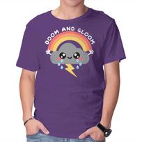 Unisex Crew Neck T-Shirt Doom And Gloom Graphic Short Sleeve Casual Tee XL