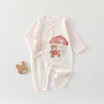 Class A Pure Cotton Baby Jumpsuit, Thin Air-Conditioned Pajamas, No-Bone Crawling Outfit for Newborns Size 52 (4-8 lbs)