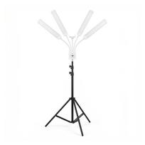 Flexible 4 Arms LED Video Light 3200K 5600K 360 degrees Rotation Dimmable Photography Fill Light for Live Streaming balta