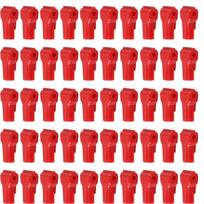 50 vnt. Plastikinis apsaugos nuo vagysčių kabliukas Mažmeninės prekybos saugos kabliukas-užraktas parduotuvėms, prekėms ant stelažų ir lentynų 5mm raudona