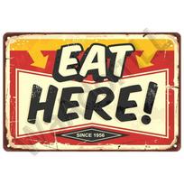 HD skardinis ženklas Vintažinis maistas Gėrimas Retro metalinis plakatas Klasikinis pica Burgeris Čili pipirai Sienos meno dekoras virtuvei Barui Namų dekoras 20x30cm（7.8x11.8inch）