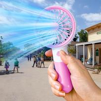 Mini Handheld Fan, USB Rechargeable, 3-Speed Adjustable, Portable & Cute Design, Compatible with USB Power Banks, Pink
