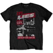 Guns n' Roses Lies Move To The City Official Tee T-Shirt Mens Unisex M gray