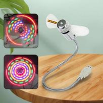 USB Design Desktop Fan Adjustable ABS Energy-Saving Luminous Cooling Fan for Dormitory sidabras