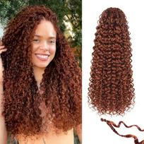 Curl Pure Protein Fiber Synthetic Pre Looped 14 Inch Short Curly Crochet Braids Machine Double Weft 8 Packs Women (as the picture,18 inch packsof8)