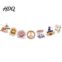 Outdoor Halloween Decor Decorations Banner Cake Toppers Hanging Swirls with Themed Ghost 2