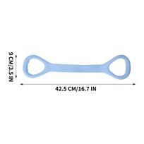 Figure 8 Resistance Band 20LB Non-Slip Silicone Stretcher Arm Strength Training Bands For Home Gym Pilates Yoga Bodyweight mėlyna