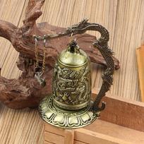 Bronze Buddhist Bell Ornament Lotus Feng Shui Bell Dragon Bell Decoration  Meditation Space