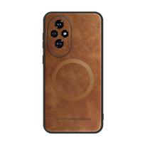 Magnetinis telefono dėklas Honor Magic 7 6 5 Pro Dirbtinės odos dėklas Honor 200 90 Lite 100 80 70 60 Pro Odiniai apsauginiai dėklai Honor 90 ruda