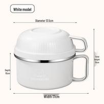 Stainless Steel Lunch Box & Fast Food Cup Set perlų baltos spalvos