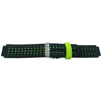 Bracelet pour montres - MY-MONTRE - Forerunner 220/235 - Silicone noir/vert citron - 16/22mm - Boucle acier, tournevis inclus gryna