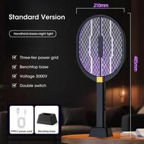 Mosquito Killer 3000V Automatic Ultraviolet Electric Trap Portable USB Type-C Handheld Desktop Lamp Home Office Use
