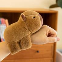 Animal Capybara Fox Wristband Plush Doll Toys Soft Wrist Band Christmas Gifts purpurinė